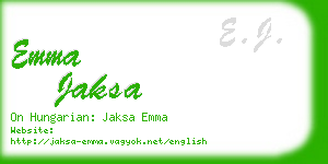 emma jaksa business card